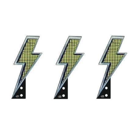 502-6799-21-23 AC/DC (Stern) Fulmine di 3 pezzi in plastica. Ripro