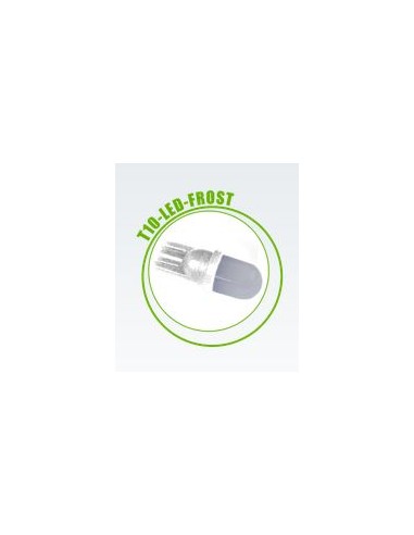Led Pinball 6,3VAC T10 Frosted Zocc. Vetro 1 Chip 10mm (BIANCO-WHITE)